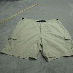 Pendleton Shorts Mens 36 Beige Flat Front Belted Cargo Outdoor Hiking Casual VTG